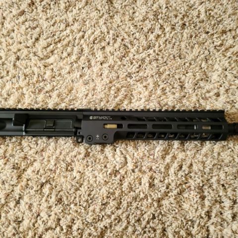 Selling a PSA 10.5" CHF CARBINE LENGTH 5.56 NATO 1:7 GEISSELE 9.5" MK14 M-LOK UPPER. The barrel is from FN and cold hammer forged with a Daniel Defense flash hider. The gas block is a Geissele .750" diameter Super Gas Block drilled and pinned to the barrel. I have about 50 rounds through this upper and is great I just decided to go with a 12.5 instead of a 10.5. This retails for $670 new from PSA