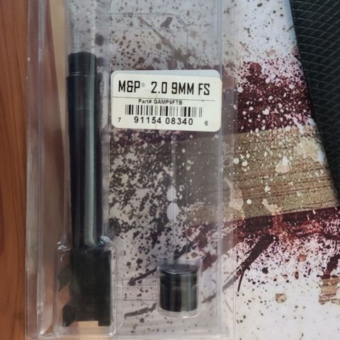 Griffin Armament barrel with comp. Drop in replacement for 4.25" S&W M&P 2.0 full size barrels