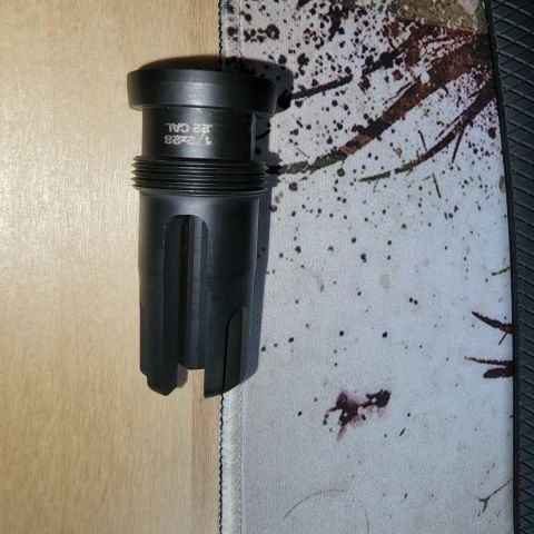 1/2×28 .22 cal Griffin Armament Taper Mount Stealth Flash Suppressor - 2.25"