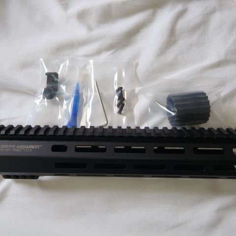 10.5 Griffin Armament Low Pro Rigid M-LOK Suppressor-Ready Rail. Rail is new and never used with hardware still in packaging. 
