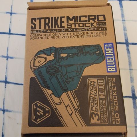 strike industries micro stock in blue NIB