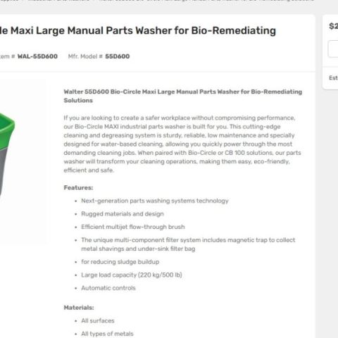 Walter Bio-Circle Parts washer