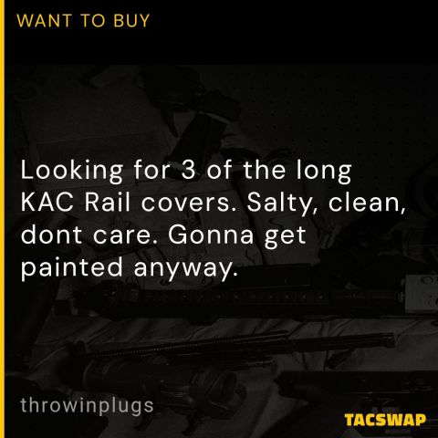 Need 3X 11-Rib KAC Rail covers