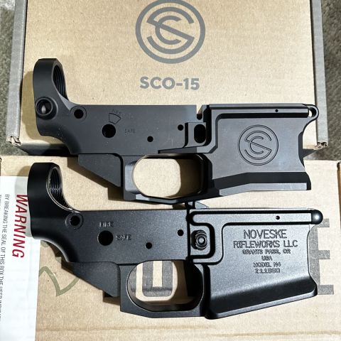 Noveske Gen 3 stripped lower ($300)          SilencerCo ambi billet lower ($265)