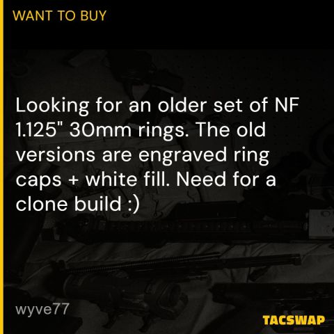 WTB Older NF 1.125" 30mm rings