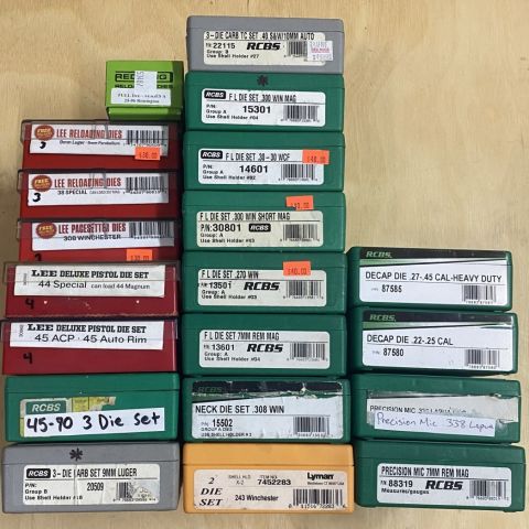 Large lot of reloading dies