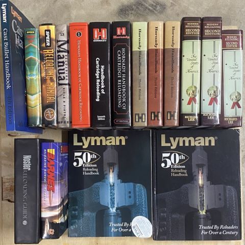Large lot of reloading manuals