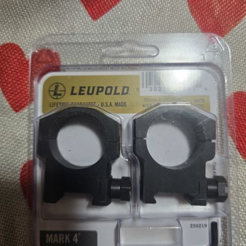 Leupold Mk4 30mm rings 1" $50