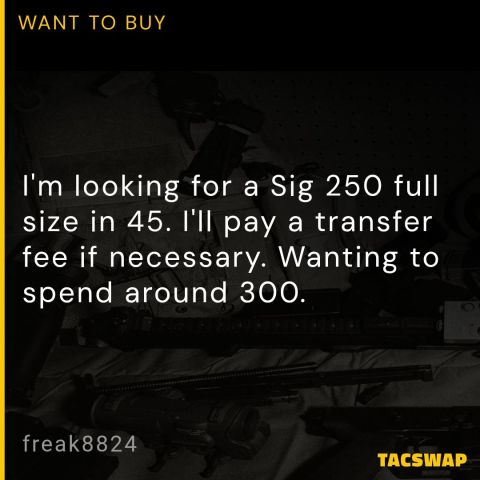 WTB Sig 250 full size