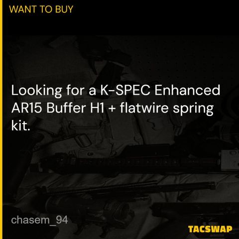K-SPEC Enhanced AR15 Buffer H1