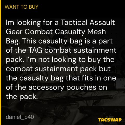 TAG Combat Casualty Mesh Bag