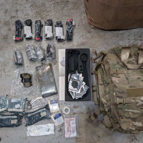 IA Medical Backpack with items