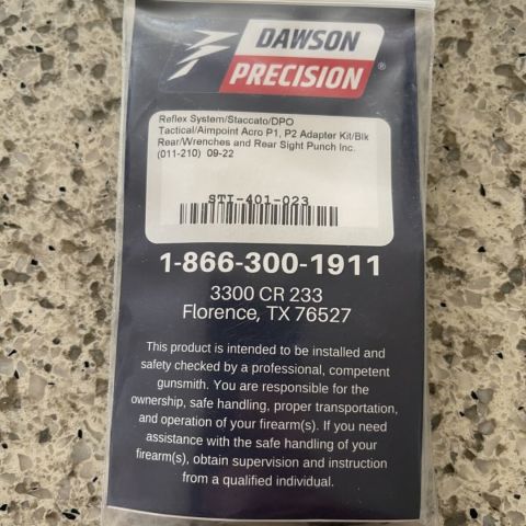 Dawson staccato acro plate 