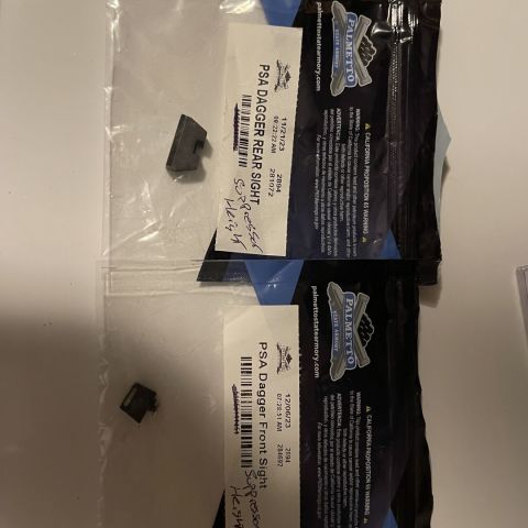 Psa dagger / glock suppressor sights