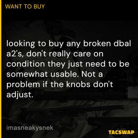 Sell me your broken dbal A2
