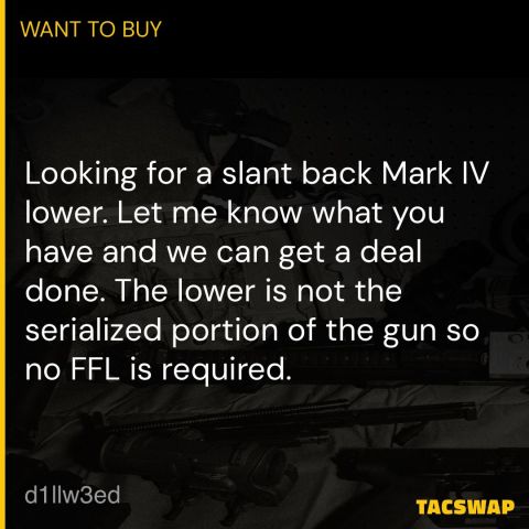 WTB Ruger Mark IV lower