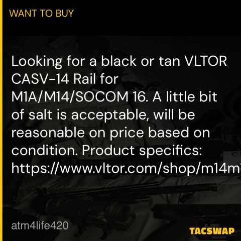 VLTOR CASV-14 Rail for M1A/M14