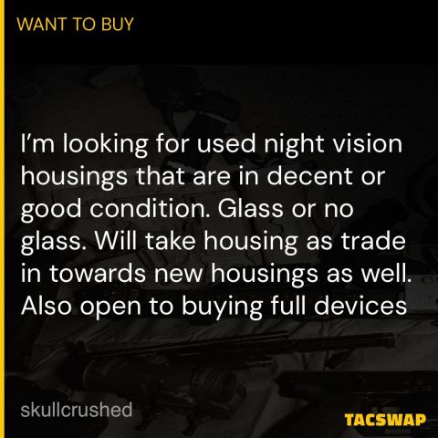 Night vision housings 