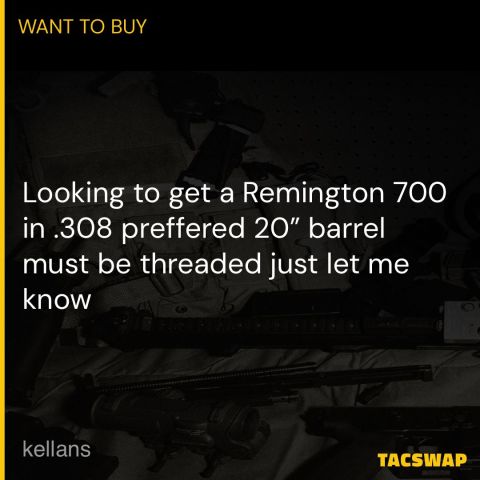 REM 700 .308 threaded 20” 