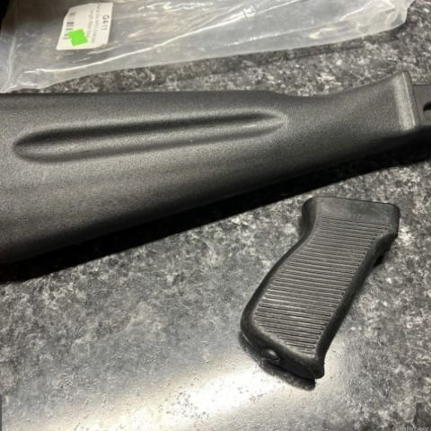 Ak NATO Stock & Grip Blk Syn