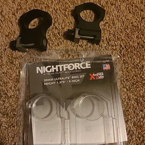 Nightforce 30mm 1.375 rings