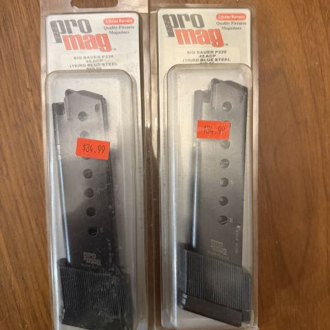 2 Promag P220 .45AARP mags