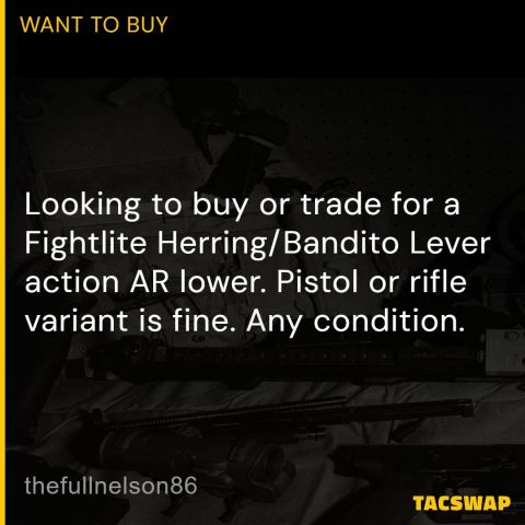 Fightlite Lever Action Lower