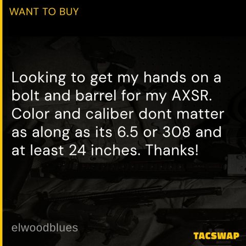 AXSR 308/6.5CM Bolt/Barrel