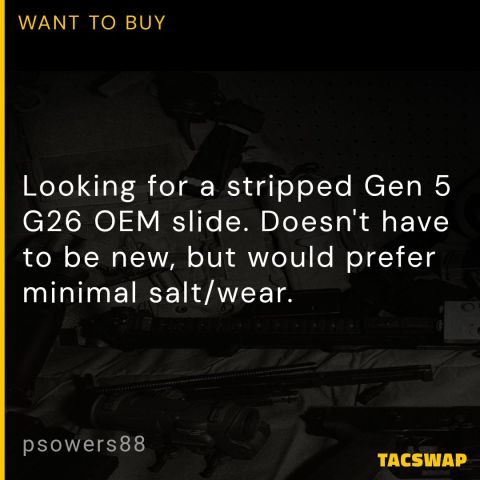 WTB OEM Gen 5 G26 slide