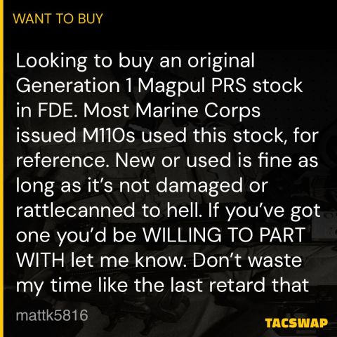 WTB Magpul PRS Gen 1 FDE
