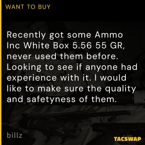 Question Regarding Ammo Inc