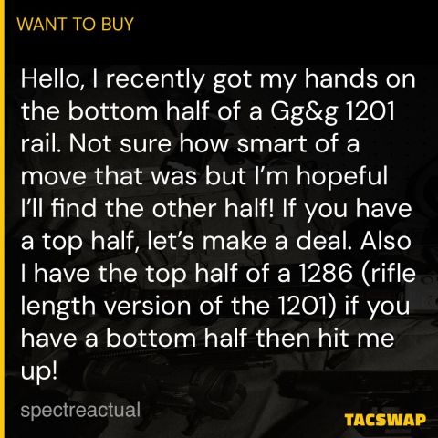 WTB top half Gg&g 1201 rail