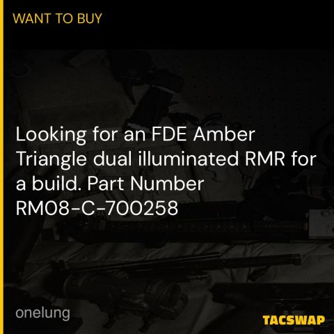 WTB/WTT Amber Triangle RMR