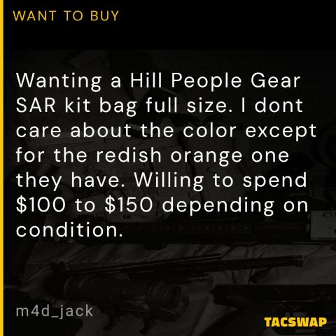 [WTB] HPG SAR KIT BAG - FULL