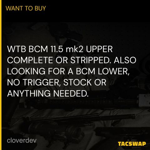WTB BCM 11.5 MK2 UPPER 