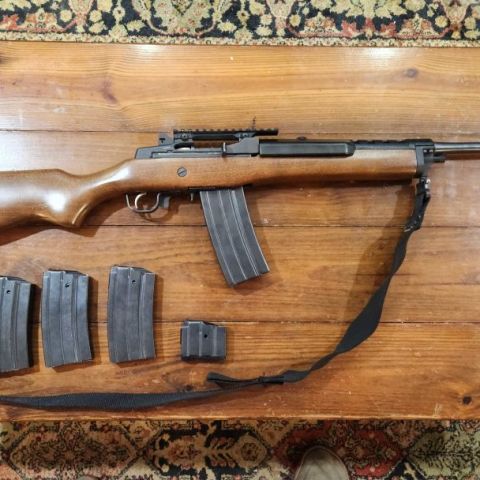 Mini 14 w Adjustable gas block