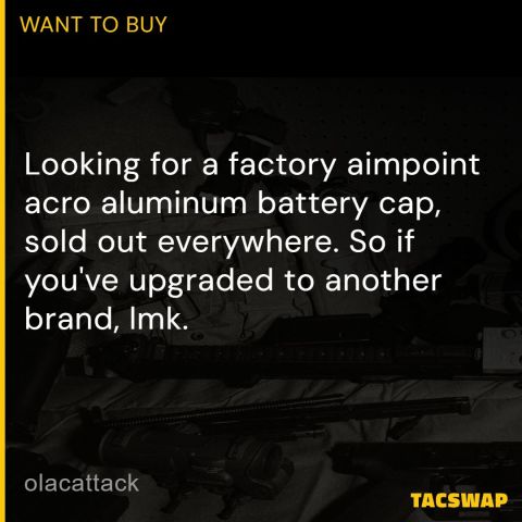Aimpoint aluminum acro cap