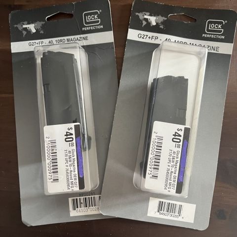 Glock 27+FP 40 cal 10 rd mags
