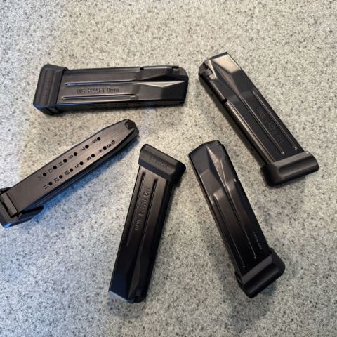 Five Mec-Gar P229-1 9mm Mags
