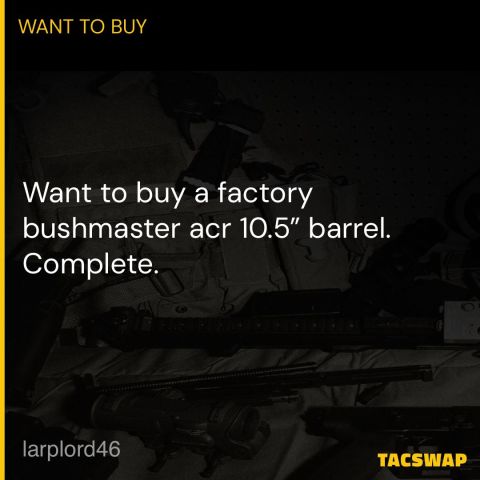 WTB ACR 10.5” Barrel complete 