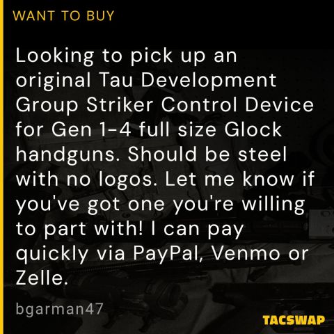 OG Tau Striker Control Device