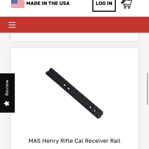 Rpp Henry rifle cal optic rail