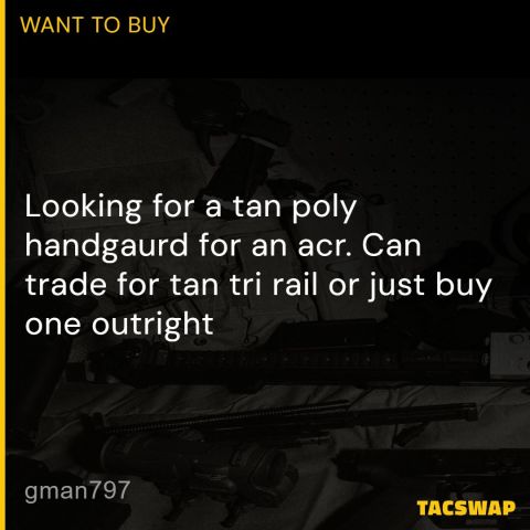 WTB ACR TAN POLY HANDGUARD