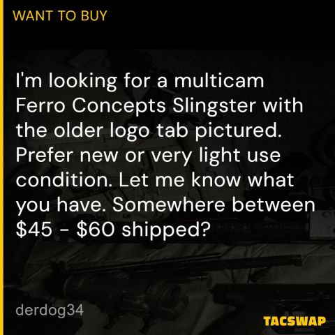 [WTB] Ferro Concpets Slingster