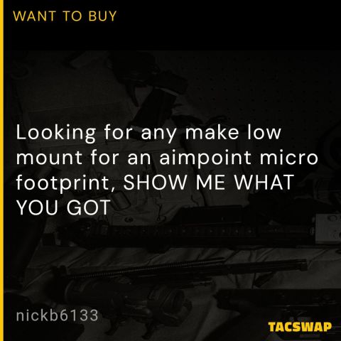 WTB aimpoint micro low mount