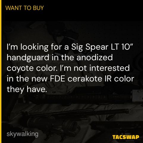 Sig Spear LT 10” Handguard 
