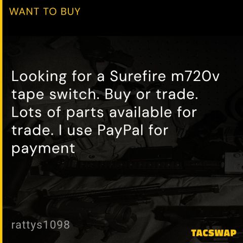 Iso surefire m720v tape switch