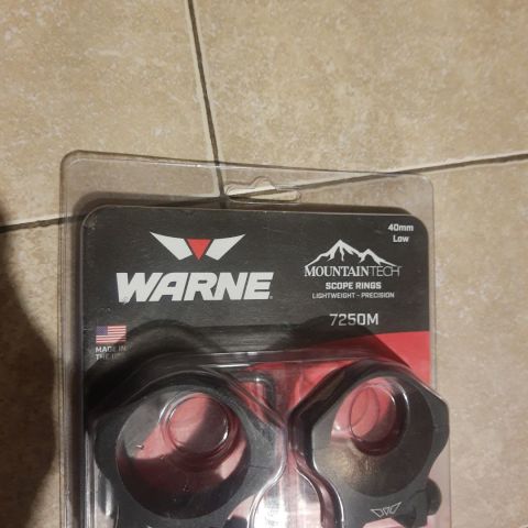 Warne 40mm scope rings low