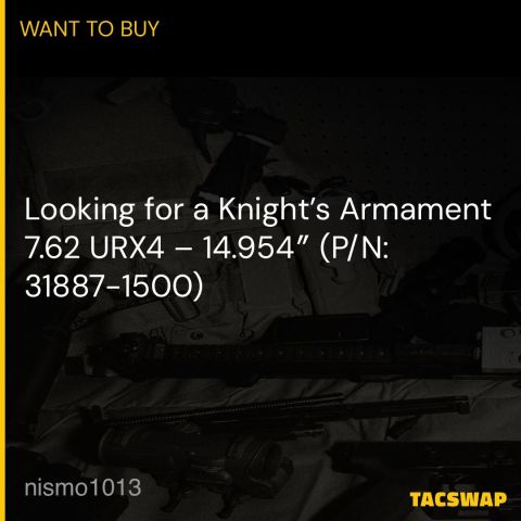 WTB SR25 14.95” URX4 Handguard