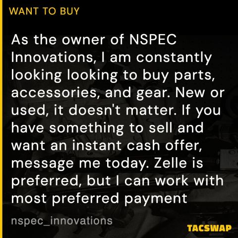 SELL US YOUR PARTS & GEAR